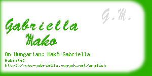 gabriella mako business card