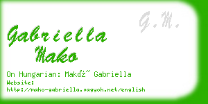 gabriella mako business card